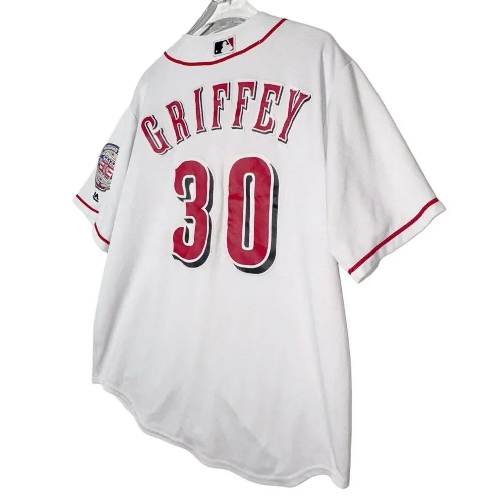 Majestic Cincinnati Reds KEN GRIFFEY JR. Jersey Large Baseball Hall of Fame